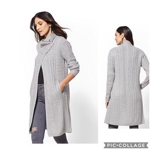 Mixed stitch coatigan